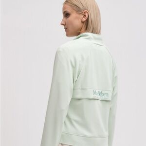 Max Mara Leisure GALLI GREEN SPORTS JACKET WITH LOGO PRINT